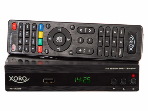 Tuner DVB-T2 XORO H.265 +USB/HDMI/EURO/LAN