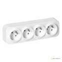 Gniazdo poczwórne ToDo 2P+Z IP20, 16A, 230V AC, biały, 8 sztuk