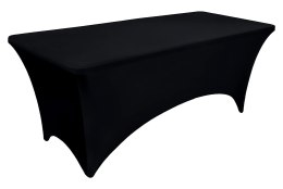 Obrus uniwersalny pokrowiec na stół cateringowy 180 cm 6FT czarny elastyczny