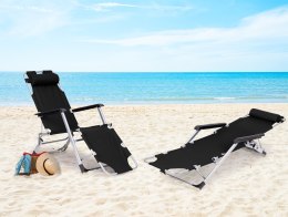 Leżak fotel ogrodowy plażowy składany 2w1 leżanka