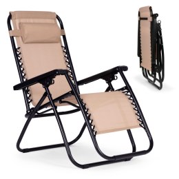 Leżak fotel ogrodowy regulowane oparcie ZERO GRAVITY ModernHome