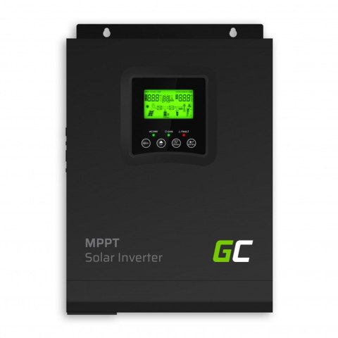 Green Cell - Inwerter solarny Falownik Off Grid z ładowarką solarną MPPT 12VDC 230VAC 1000VA/1000W Czysta sinusoida