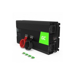 Green Cell - Przetwornica napięcia Inwerter 24V na 230V 1500W/3000W Czysta sinusoida