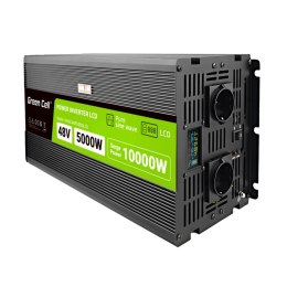Green Cell - Przetwornica napięcia PowerInverter z wyświetlaczem LCD 48V na 230V 5000W/10000W Czysta sinusoida