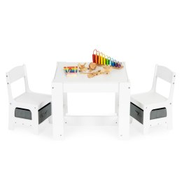 Komplet dla dzieci stolik i krzesełka drewniane ECOTOYS