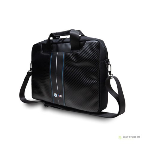 BMW Carbon Blue Stripes - Torba na notebooka 16" (czarny) BMW Carbon Blue Stripes - Torba na notebooka 16" (czarny)