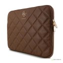 Guess Quilted 4G Sleeve - Etui na notebooka 13" / 14" (brązowy)