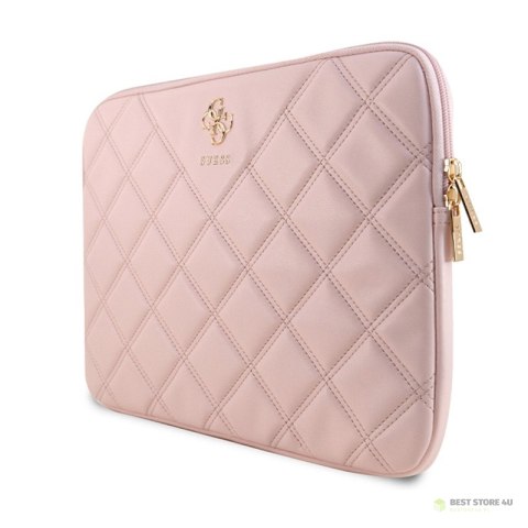 Guess Quilted 4G Sleeve - Etui na notebooka 13" / 14" (różowy) Guess Quilted 4G Sleeve - Etui na notebooka 13" / 14" (różowy)