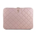 Guess Quilted 4G Sleeve - Etui na notebooka 15" / 16" (różowy)