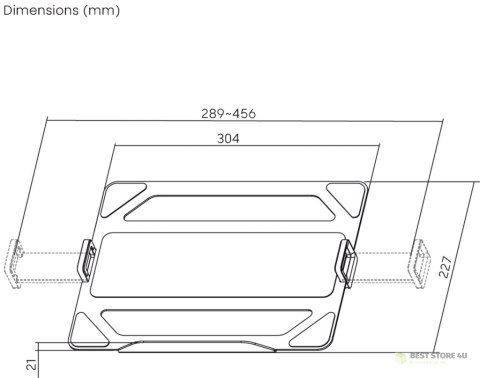 ADAPTER UCHWYTU DO MONITORA POD NOTEBOOK'a NBH-01 ART max17,3' max 9KG' ADAPTER UCHWYTU DO MONITORA POD NOTEBOOK'a NBH-01 ART max17,3' max 9KG'