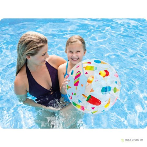 Dmuchana piłka plażowa 51cm różne wzory - 59040 INTEX Dmuchana piłka plażowa 51cm różne wzory - 59040 INTEX