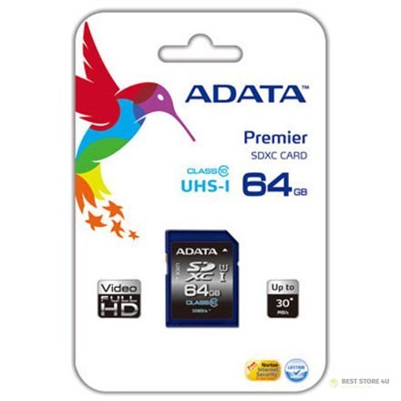 ADATA | Premier | 64 GB | SDHC | Flash memory class 10 | No ADATA | Premier | 64 GB | SDHC | Flash memory class 10 | No
