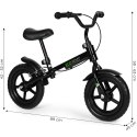 Rowerek rower biegowy z hamulcem dla dzieci koła EVA ECOTOYS czarny