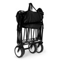 Wózek transportowy składany duży wózek ogrodowy plażowy 70kg czarny