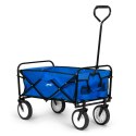 Wózek transportowy składany duży wózek ogrodowy plażowy 70kg niebieski