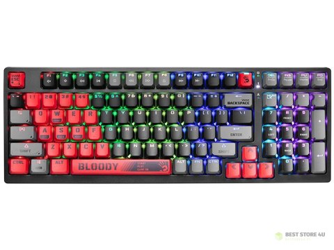 Klawiatura mechaniczna A4TECH BLOODY S98 USB Sports Red (BLMS Red Plus Switches)