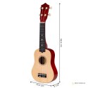 Gitara ukulele dla dzieci drewniana 4 struny nylonowe ECOTOYS