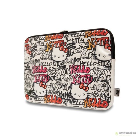 Hello Kitty Zip PU Tags Graffiti Sleeve - Etui na notebooka 13" / 14" (beżowy) Hello Kitty Zip PU Tags Graffiti Sleeve - Etui na notebooka 13" / 14" (beżowy)