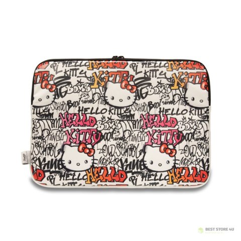 Hello Kitty Zip PU Tags Graffiti Sleeve - Etui na notebooka 13" / 14" (beżowy) Hello Kitty Zip PU Tags Graffiti Sleeve - Etui na notebooka 13" / 14" (beżowy)