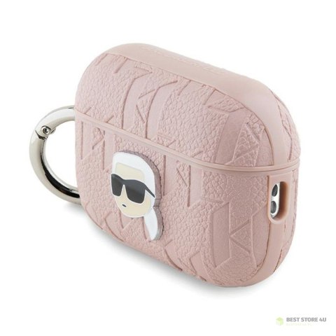 Karl Lagerfeld Monogram Karl Head - Etui AirPods Pro 2 (różowy) Karl Lagerfeld Monogram Karl Head - Etui AirPods Pro 2 (różowy)