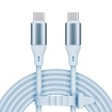 Kabel USB typu C - USB typu C 1 m silikonowy niebieski Kruger&Matz Basic