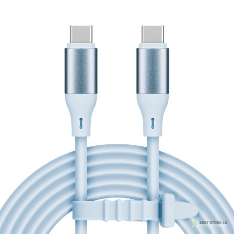 Kabel USB typu C - USB typu C 1 m silikonowy niebieski Kruger&Matz Basic Kabel USB typu C - USB typu C 1 m silikonowy niebieski Kruger&Matz Basic