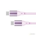 Kabel USB typu C - USB typu C 1 m silikonowy różowy Kruger&Matz Basic