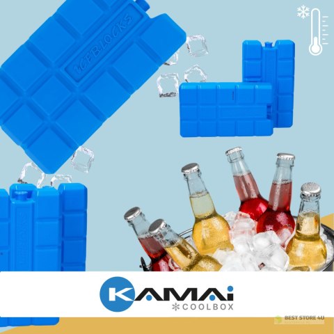 Wkład mrożący 2 x 400 ml Kamai Coolbox do lodówek turystycznych, kolor niebieski Wkład mrożący 2 x 400 ml Kamai Coolbox do lodówek turystycznych, kolor niebieski