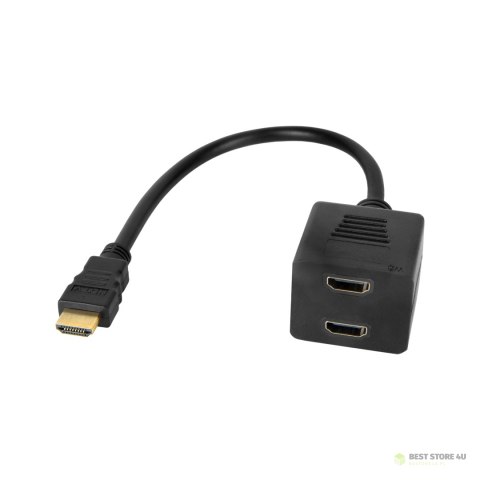 Adapter wtyk HDMI - 2x gniazdo HDMI 20 cm