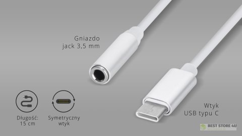 Adapter wtyk USB typu C - gniazdo jack 3.5 stereo Kruger&Matz Basic Adapter wtyk USB typu C - gniazdo jack 3.5 stereo Kruger&Matz Basic