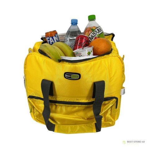 Torba termiczna Kamai Gio Style na ramię, żółta, z kieszeniami i rączką do noszenia, pojemność33L Torba termiczna Kamai Gio Style na ramię, żółta, z kieszeniami i rączką do noszenia, pojemność33L