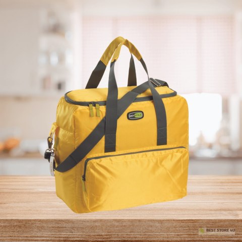 Torba termiczna Kamai Gio Style na ramię, żółta, z kieszeniami i rączką do noszenia, pojemność33L Torba termiczna Kamai Gio Style na ramię, żółta, z kieszeniami i rączką do noszenia, pojemność33L