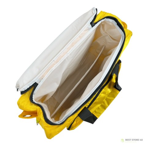 Torba termiczna Kamai Gio Style na ramię, żółta, z kieszeniami i rączką do noszenia, pojemność33L Torba termiczna Kamai Gio Style na ramię, żółta, z kieszeniami i rączką do noszenia, pojemność33L