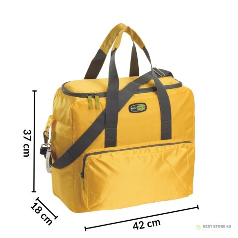 Torba termiczna Kamai Gio Style na ramię, żółta, z kieszeniami i rączką do noszenia, pojemność33L Torba termiczna Kamai Gio Style na ramię, żółta, z kieszeniami i rączką do noszenia, pojemność33L