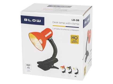 Stolní lampa lb-08 s bílým klipem