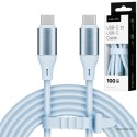 Kabel USB typu C - USB typu C 1 m silikonowy niebieski Kruger&Matz Basic