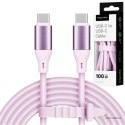 Kabel USB typu C - USB typu C 1 m silikonowy różowy Kruger&Matz Basic