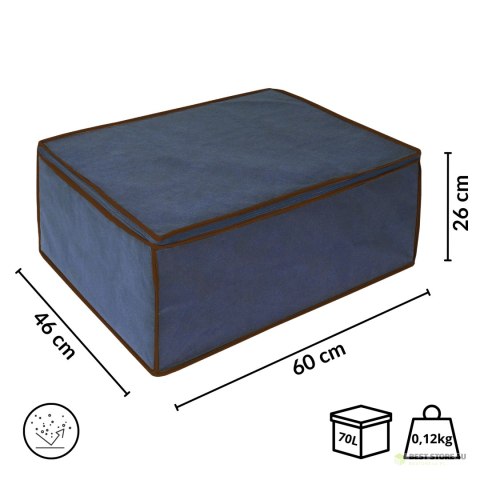 BLUE niebieski organizer do szafy na suwak 46x60x26cm BLUE niebieski organizer do szafy na suwak 46x60x26cm