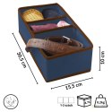 BLUE niebieski organizer do szuflady 3 przegrody 30,5x15,5x10cm