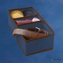 BLUE niebieski organizer do szuflady 3 przegrody 30,5x15,5x10cm