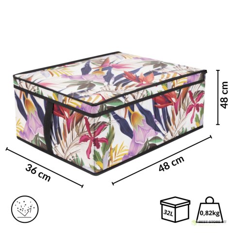 FLORAL w kwiaty organizer do szafy z pokrywą 48x36x19cm FLORAL w kwiaty organizer do szafy z pokrywą 48x36x19cm
