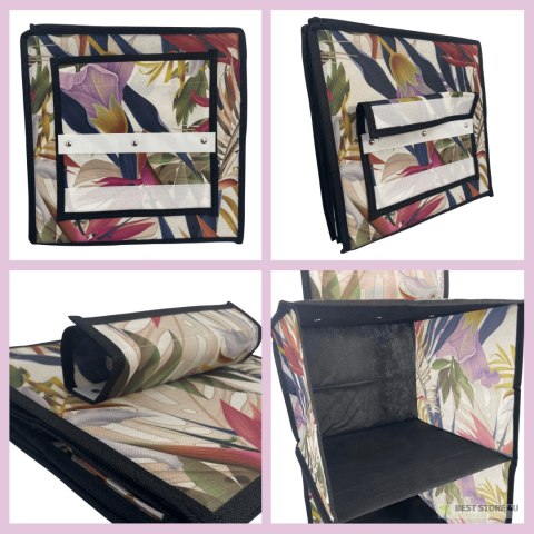FLORAL w kwiaty wiszący organizer do szafy 5 przegród 30x30x120m FLORAL w kwiaty wiszący organizer do szafy 5 przegród 30x30x120m