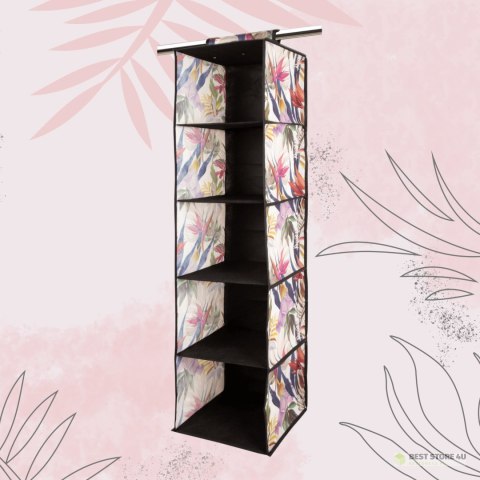 FLORAL w kwiaty wiszący organizer do szafy 5 przegród 30x30x120m FLORAL w kwiaty wiszący organizer do szafy 5 przegród 30x30x120m