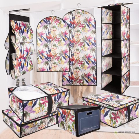 FLORAL w kwiaty wiszący organizer do szafy 5 przegród 30x30x120m FLORAL w kwiaty wiszący organizer do szafy 5 przegród 30x30x120m