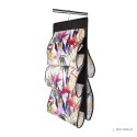 FLORAL w kwiaty wiszący organizer do szafy 5 przegród na torebki, paski 72x42cm