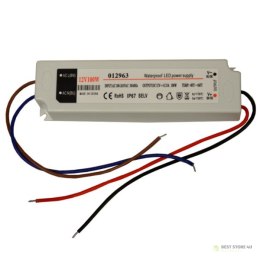 Zasilacz LED 12V 100W napięciowy IP67 plastik EK