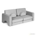 Sofa składana modułowa dla dzieci duża 2 osobowa DIY 10 miękkich poduch - szara ECOTOYS