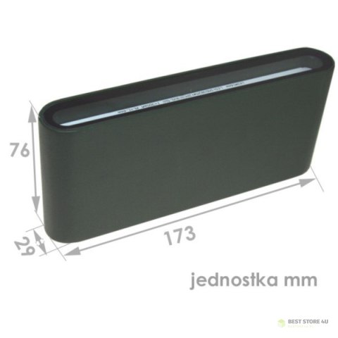 Oprawa elewacyjna LED Flow 1*6w 4000K RAL6005 Oprawa elewacyjna LED Flow 1*6w 4000K RAL6005