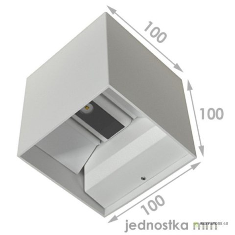 Oprawa elewacyjna LED Kreon 2*3w kwadrat 4000K bi Oprawa elewacyjna LED Kreon 2*3w kwadrat 4000K bi