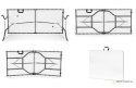 Stół cateringowy ogrodowy składany bankietowy 153cm biały